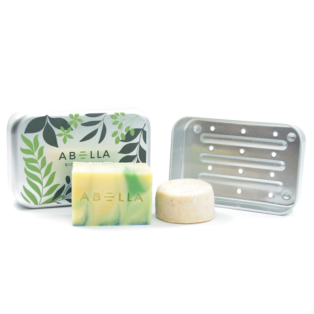kit gel champú con jabonera